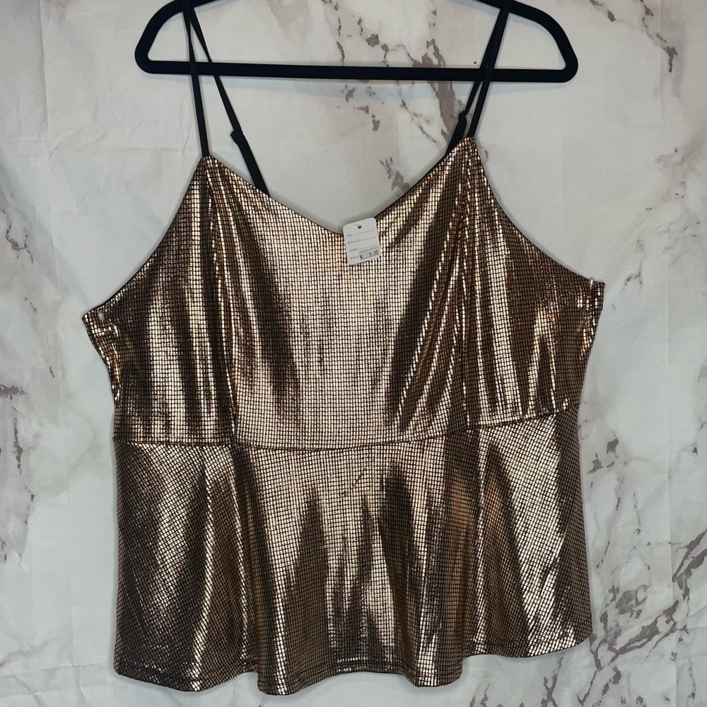 Copper gold tank top